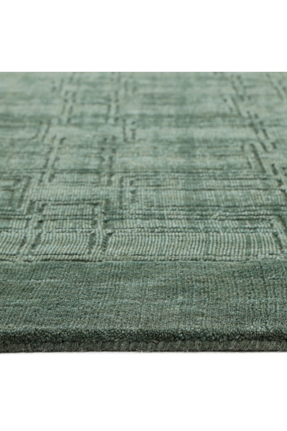 Sterling Wool Hand -loomed Contemporary Area Rug Green