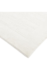 Sterling Wool Hand -loomed Contemporary Area Rug Ivory