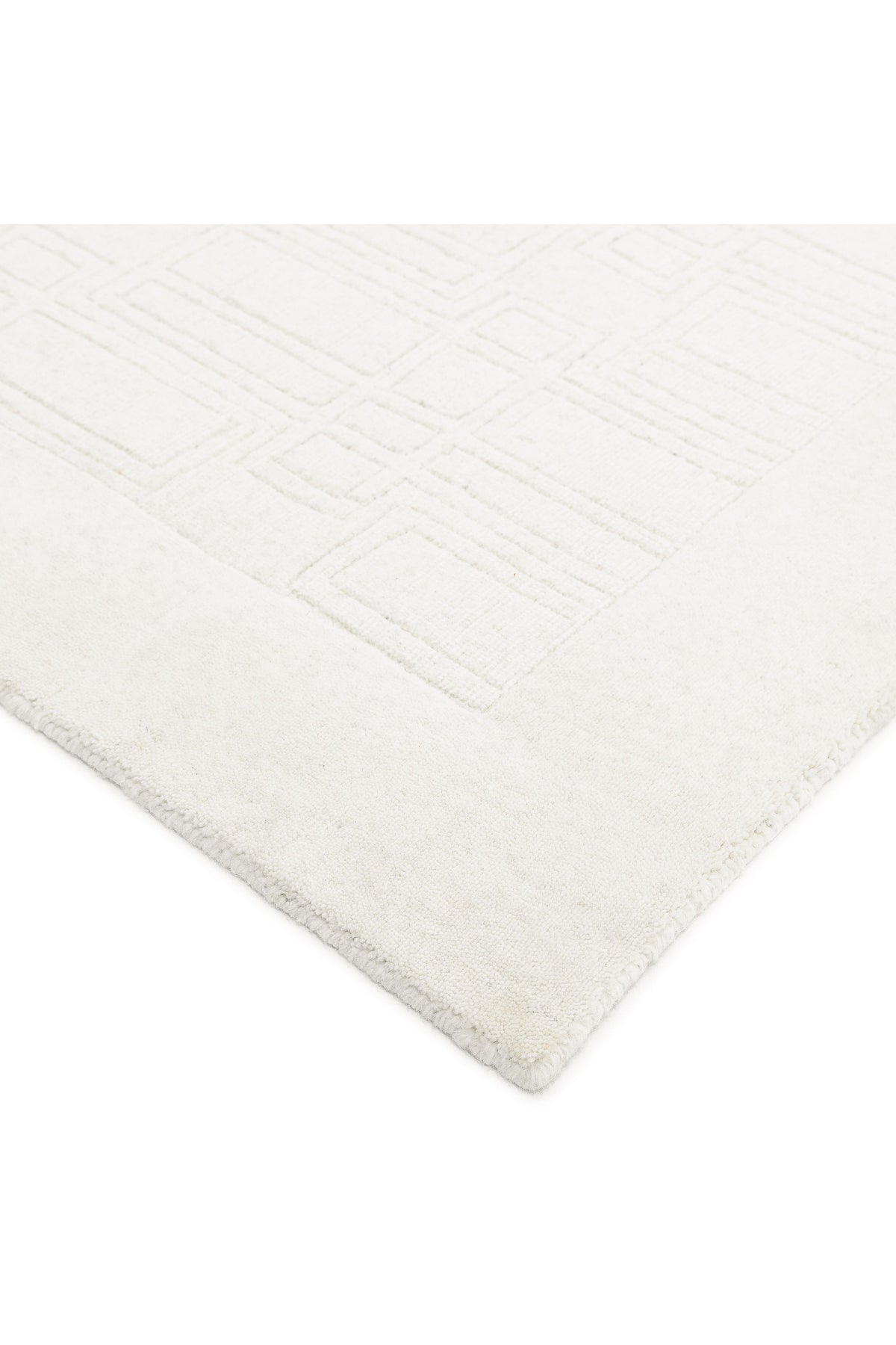 Sterling Wool Hand -loomed Contemporary Area Rug Ivory