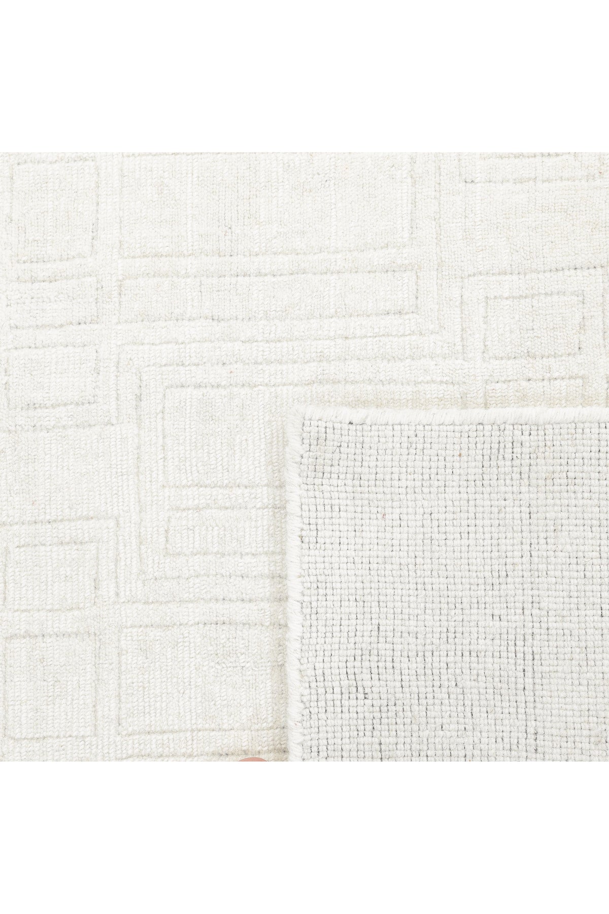 Sterling Wool Hand -loomed Contemporary Area Rug Ivory