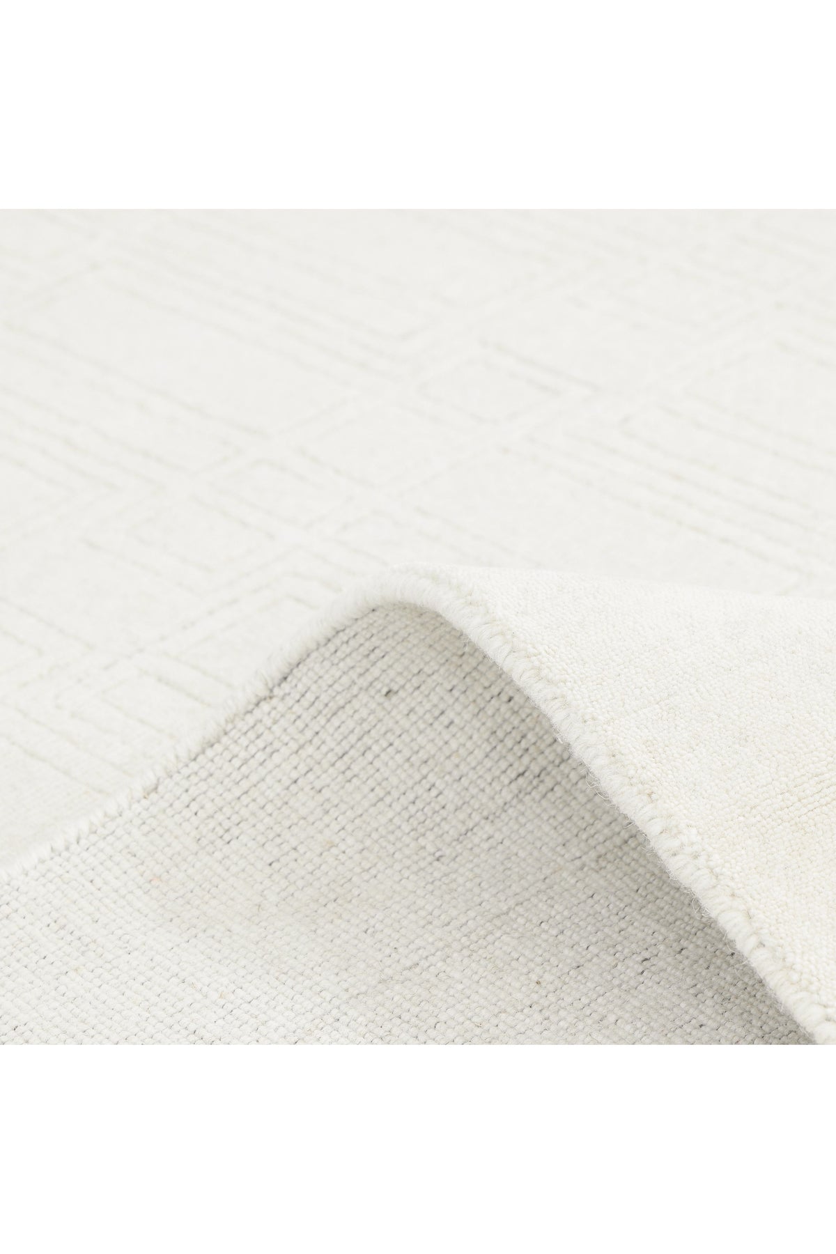 Sterling Wool Hand -loomed Contemporary Area Rug Ivory