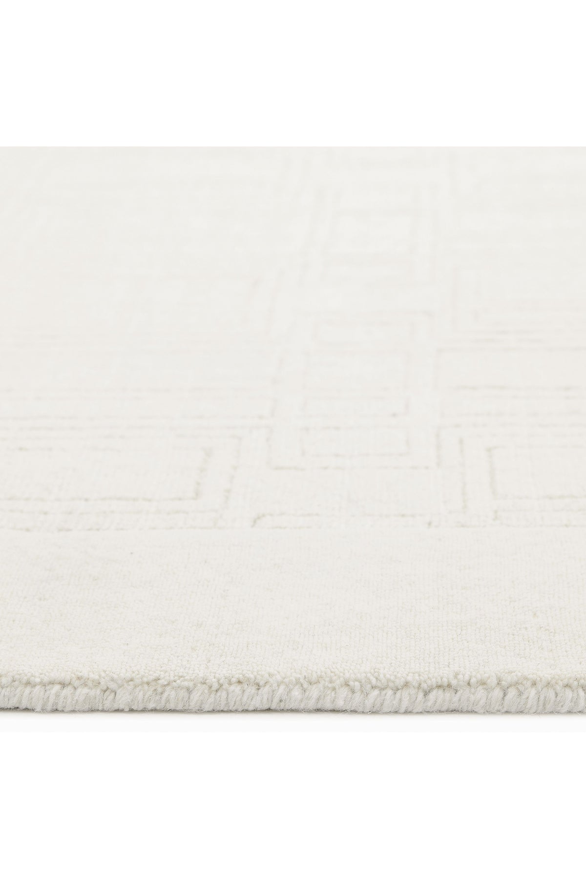 Sterling Wool Hand -loomed Contemporary Area Rug Ivory