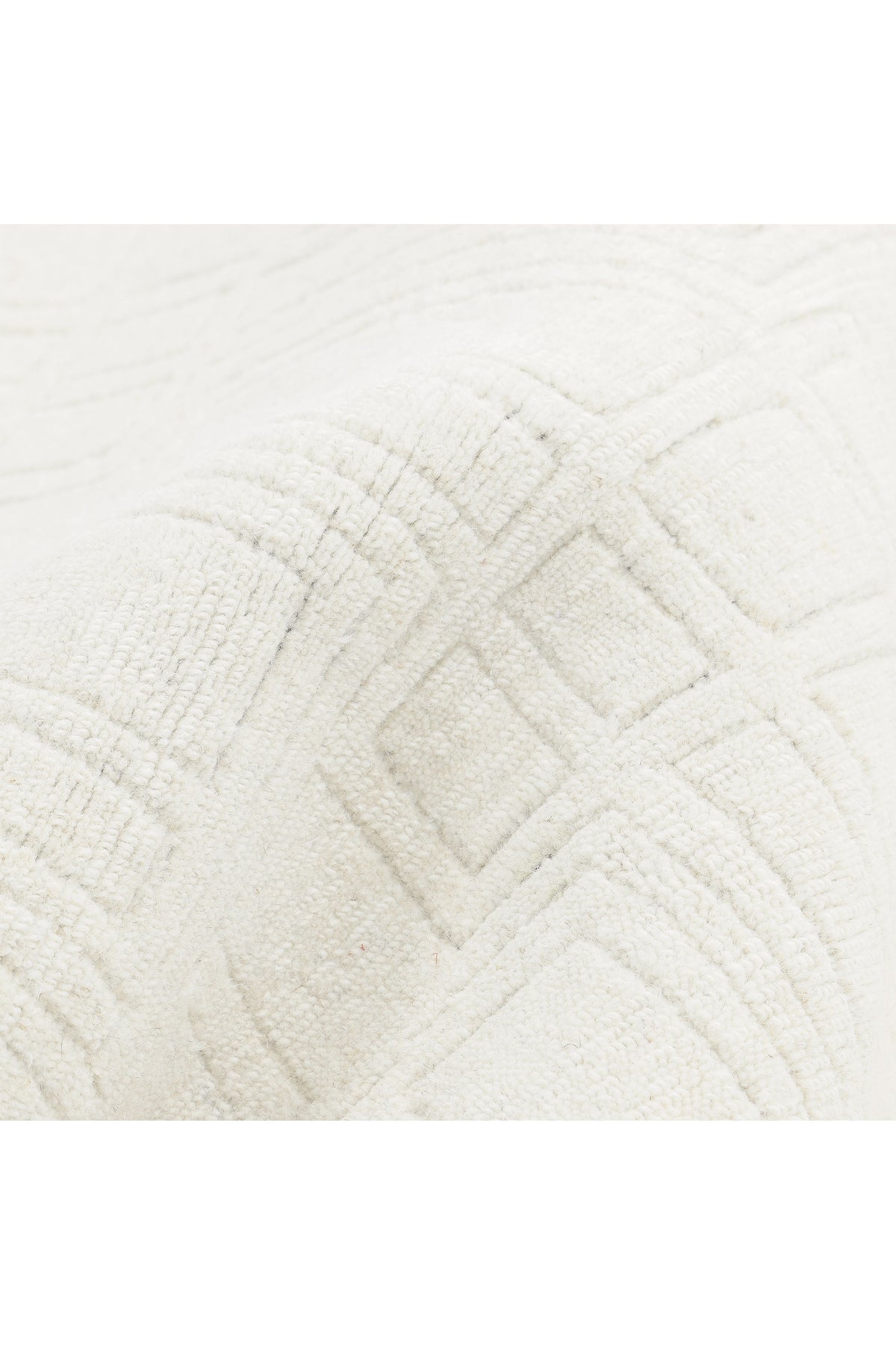 Sterling Wool Hand -loomed Contemporary Area Rug Ivory