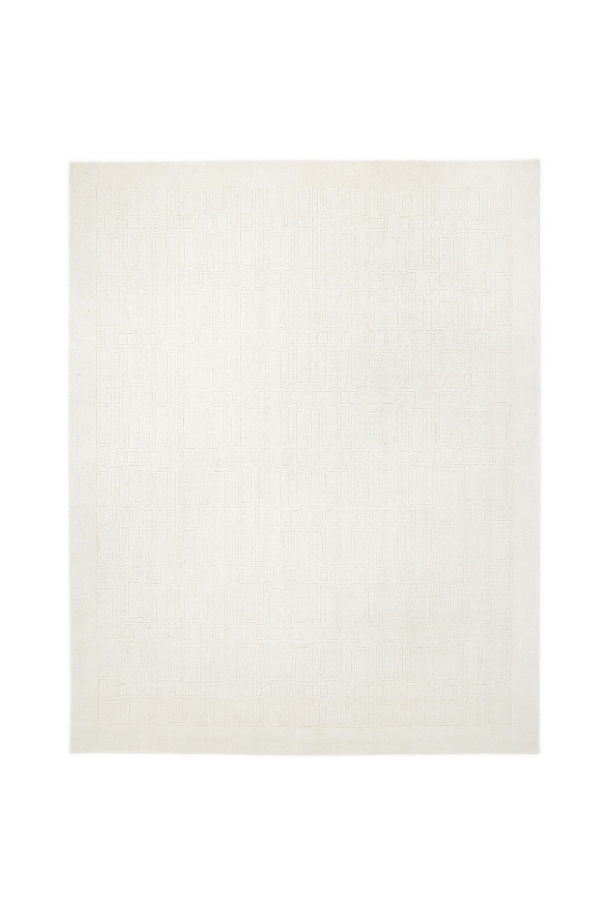 Sterling Wool Hand -loomed Contemporary Area Rug Ivory