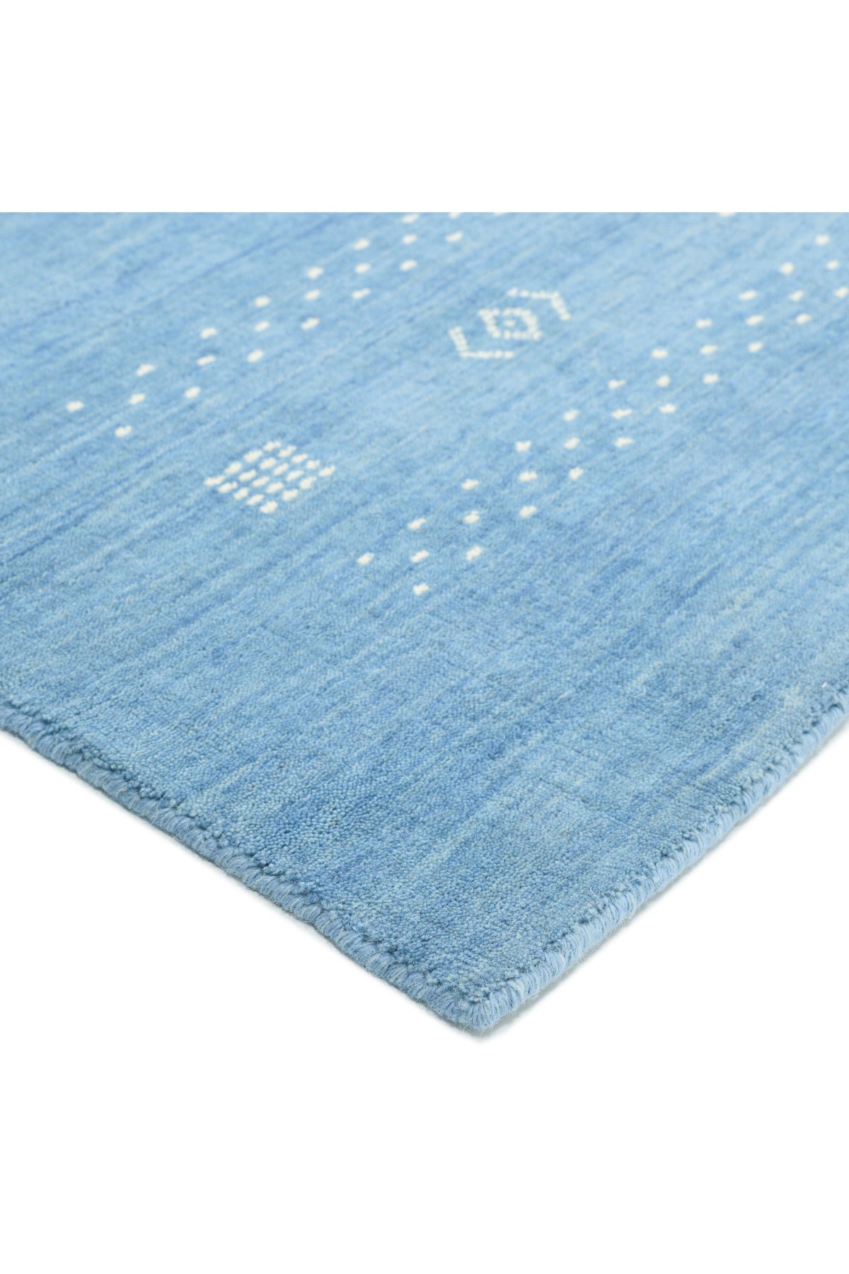Simi Wool Hand -loomed Bohemian Area Rug Blue