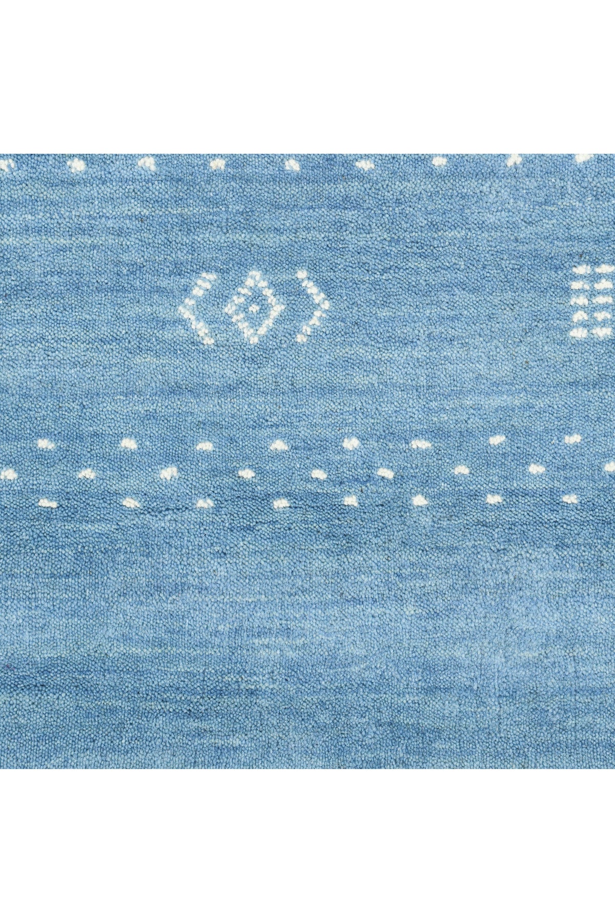 Simi Wool Hand -loomed Bohemian Area Rug Blue