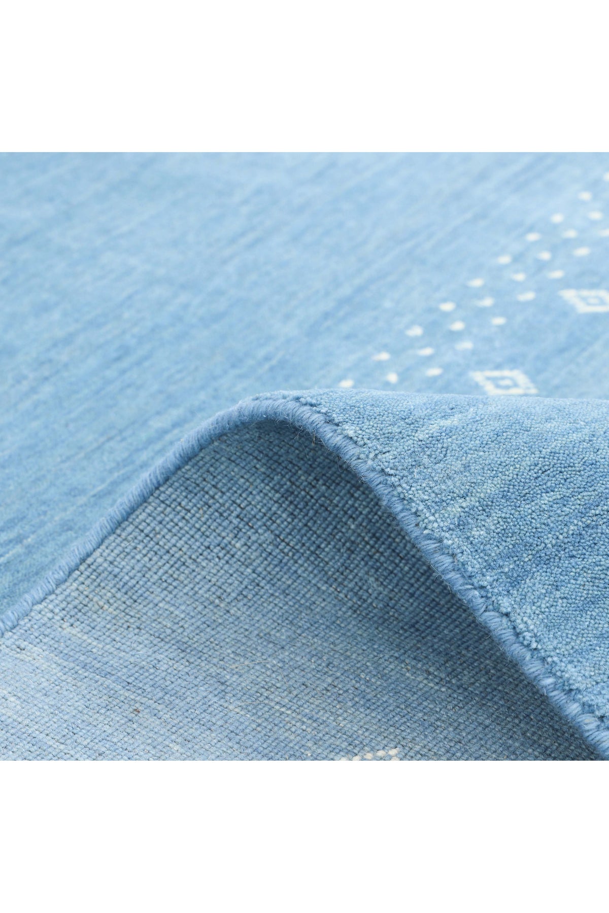 Simi Wool Hand -loomed Bohemian Area Rug Blue