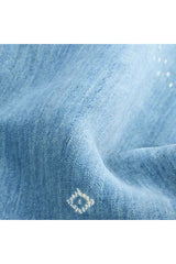 Simi Wool Hand -loomed Bohemian Area Rug Blue