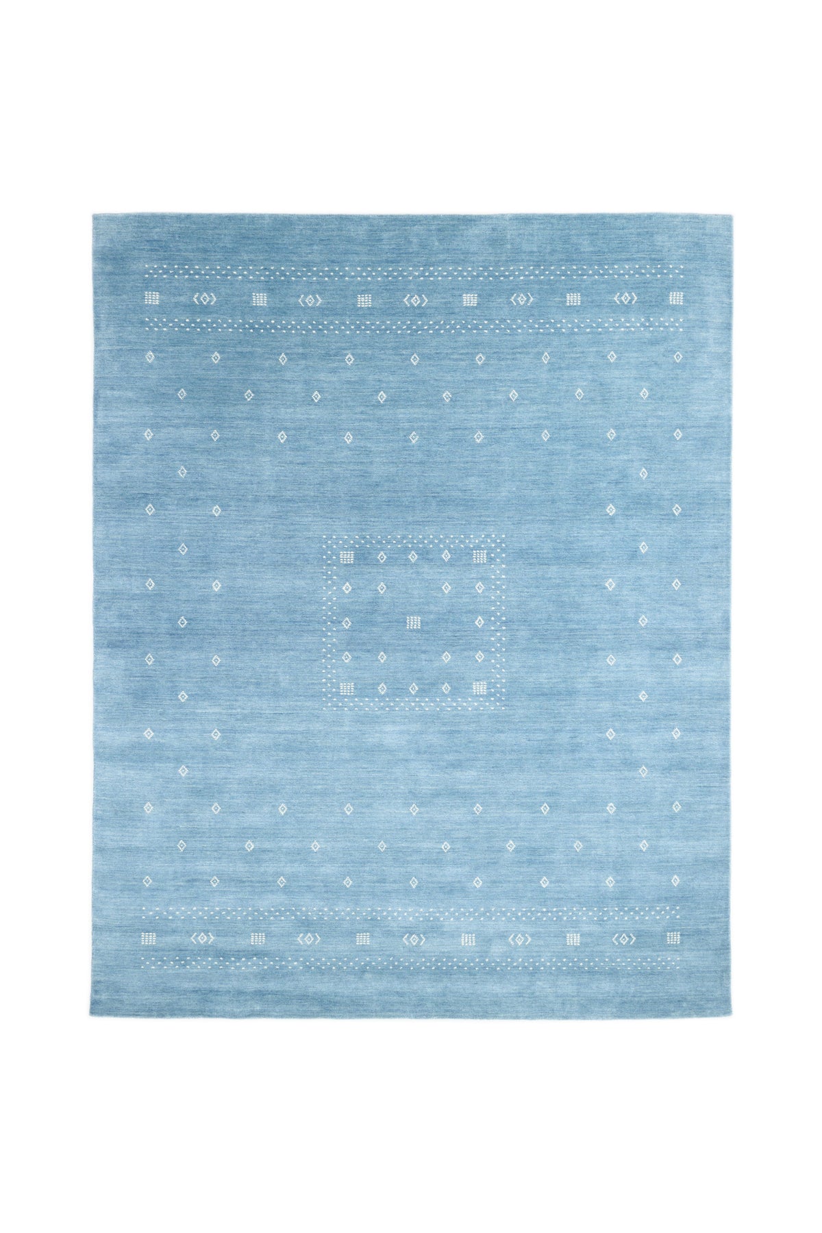 Simi Wool Hand -loomed Bohemian Area Rug Blue