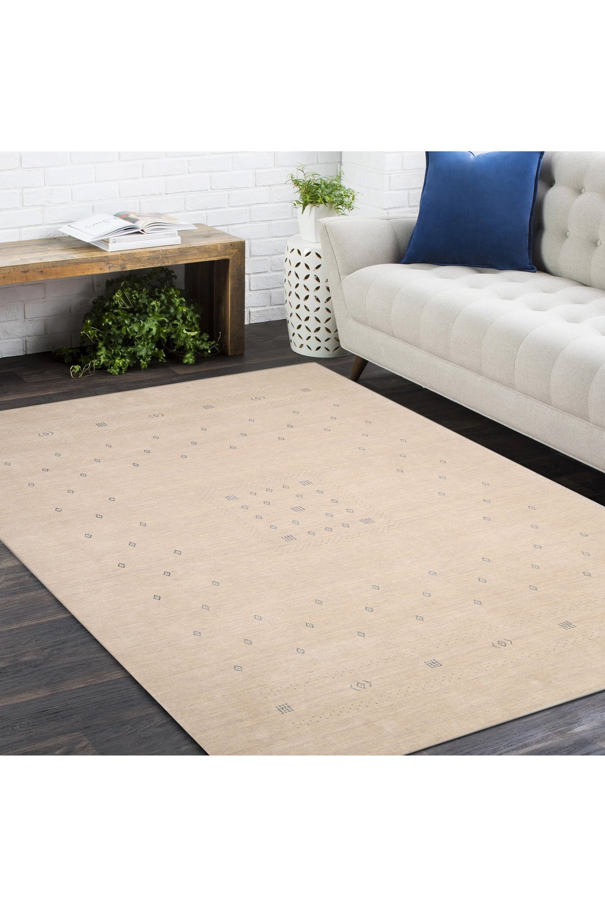 Simi, Handmade Area Rug - 3' 0" X 5' 0" Beige