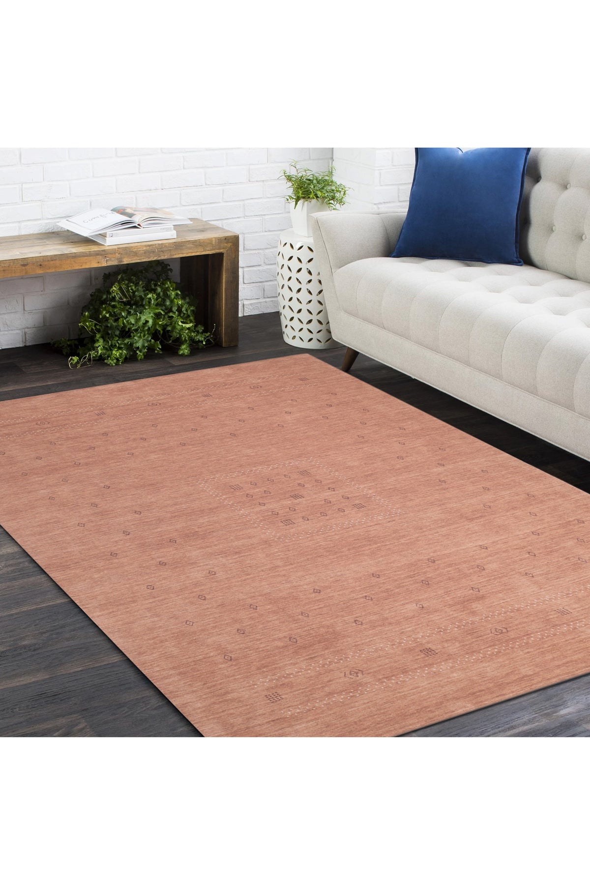 Simi, Handmade Area Rug - 3' 0" X 5' 0" Peach