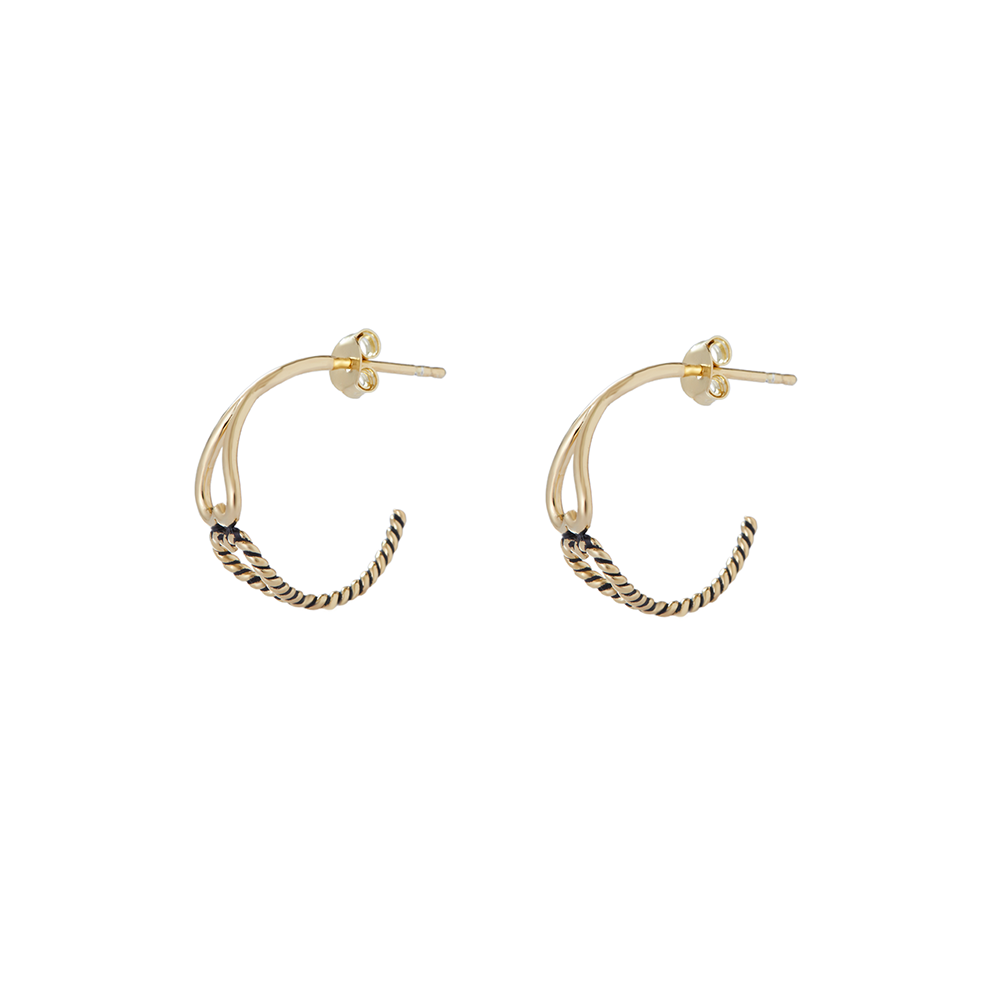 The Twisted Heart Hoop | Gold
