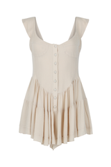 The Elisabeth Romper Dress - Ivory