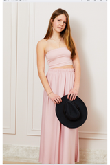 Joey Satin Maxi - Ballet Pink