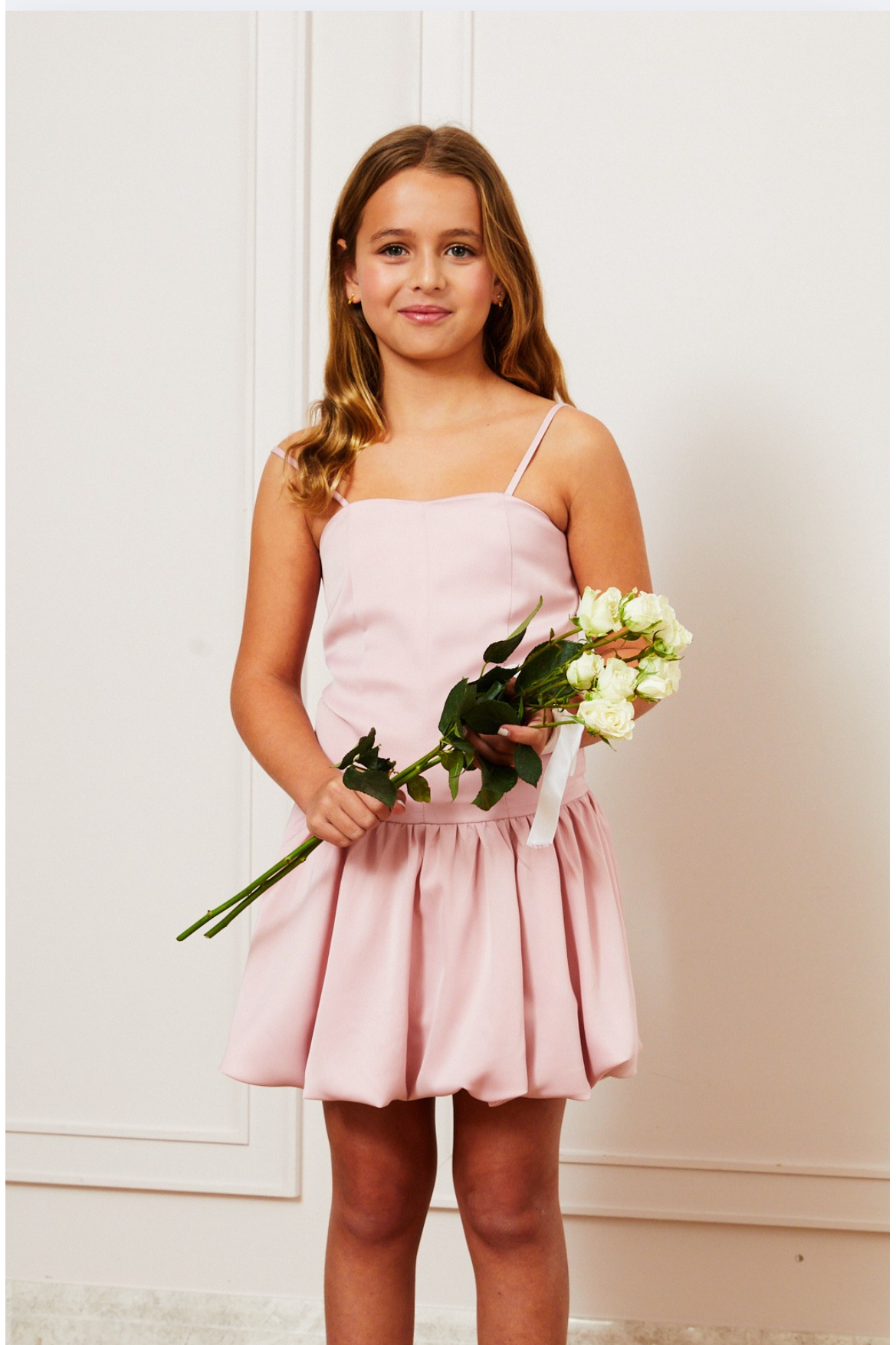 Bailey Satin Ballet Dress - Ballet Pink