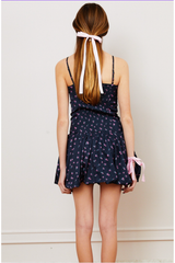 Bailey Satin Ballet Dress - Black Rose