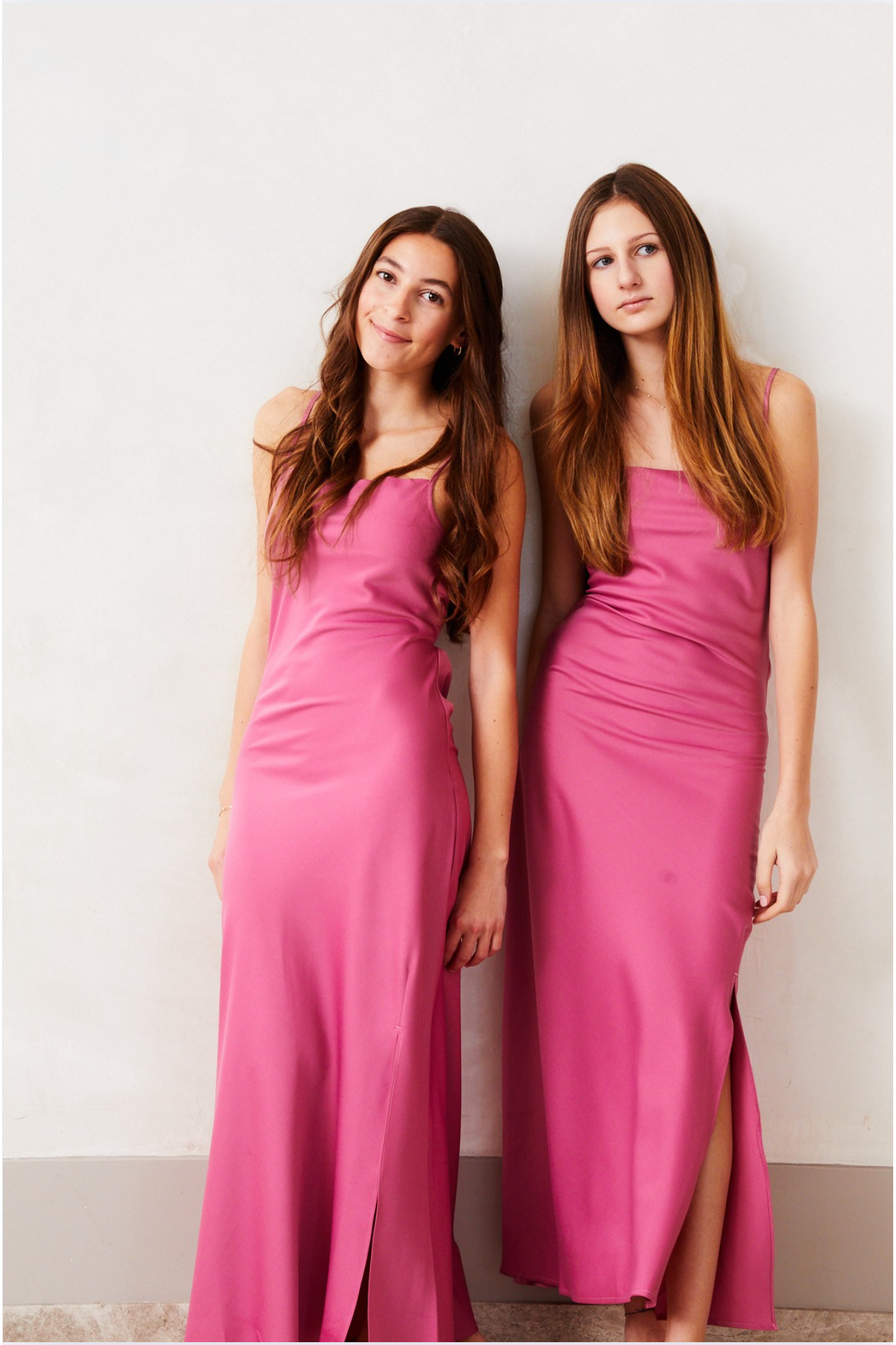 Charlotte Long Satin Ballet Dress - Rose