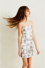 Maizy Silver Flower Sequin Dress