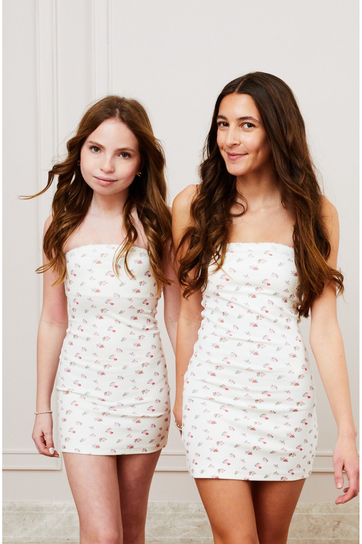 Stevie White Rose Tube Dress