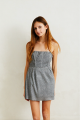 Roxi Silver Corset dress