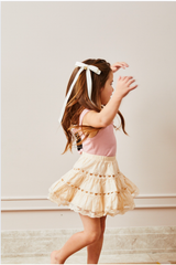 Sofia Heart Bow Lace Mini - Champagne