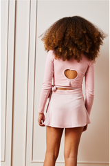 Klara Wrap Skirt Satin Ballet Pink