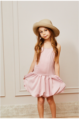 Bailey Satin Ballet Dress - Ballet Pink