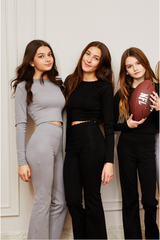 Mae Black Legging Flare