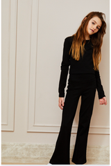Mae Black Legging Flare