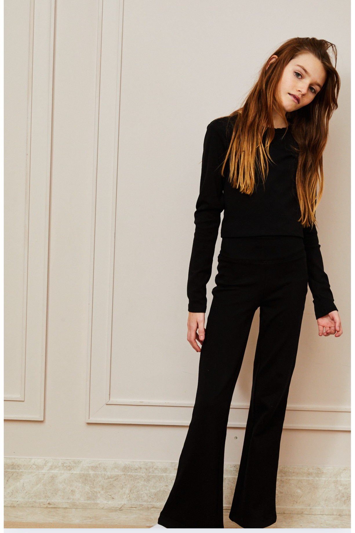 Mae Black Legging Flare