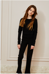 Mae Black Legging Flare
