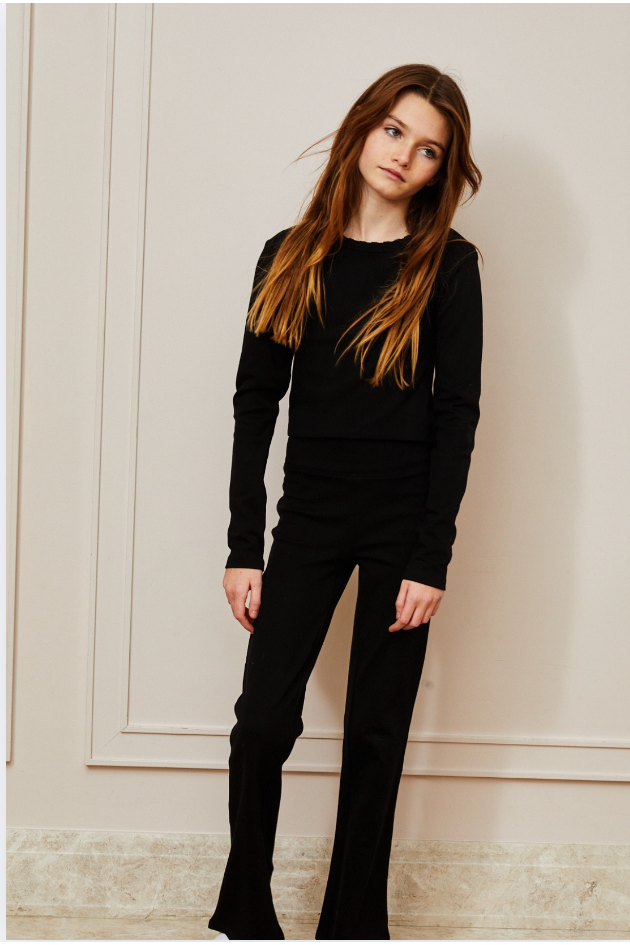 Mae Black Legging Flare