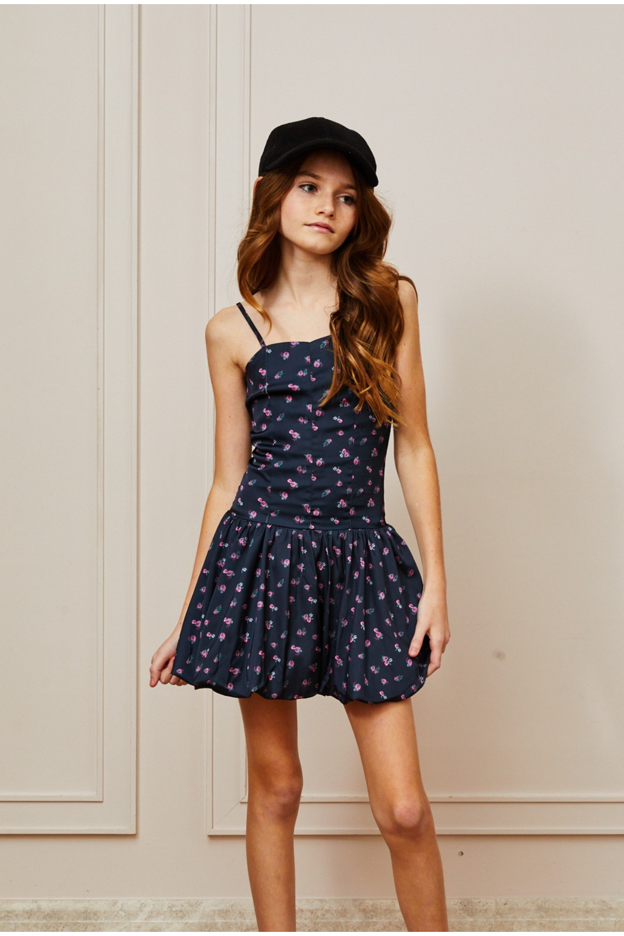 Bailey Satin Ballet Dress - Black Rose