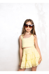 Sofia Pastel Yellow Mini Skirt