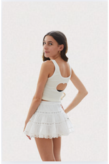 Harlow White Heart Cut Out Tank -25