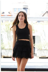 Stella Black 25 Ribbed Tank