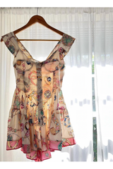 The Iconic Vintage Jewelry Scarf Print Elisabeth Romper
