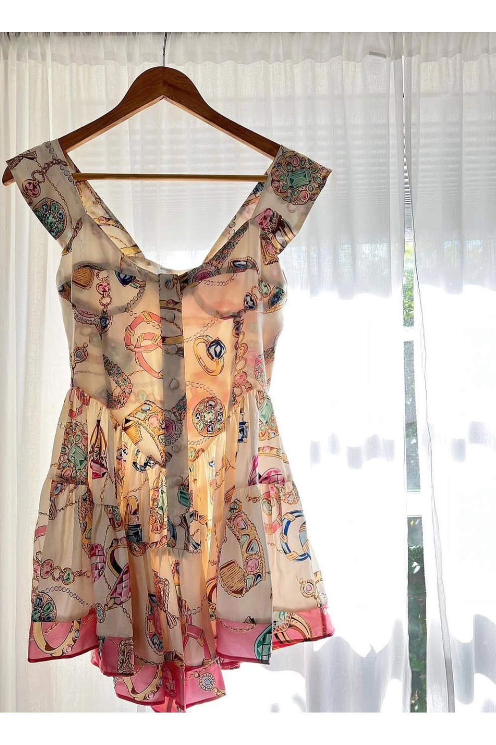 The Iconic Vintage Jewelry Scarf Print Elisabeth Romper