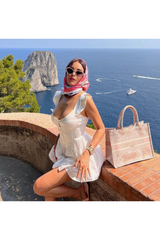 The Elisabeth Romper Dress - White Silk