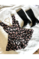 The Elisabeth Romper Dress - '90s Rose Print