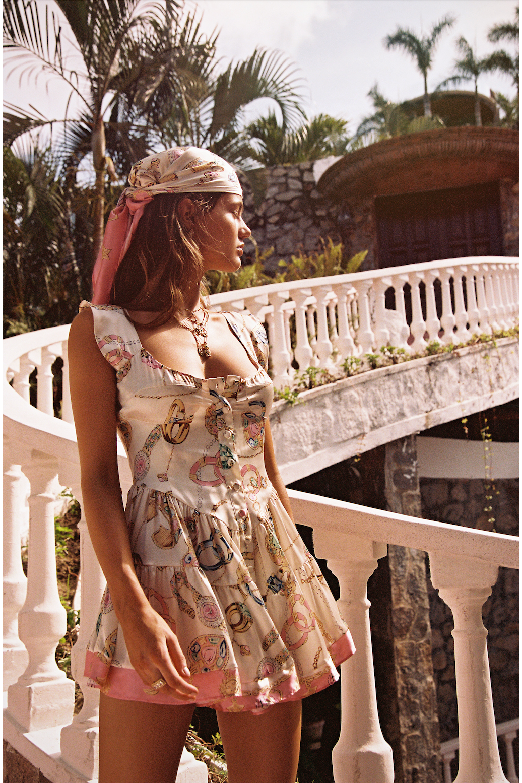 The Iconic Vintage Jewelry Scarf Print Elisabeth Romper