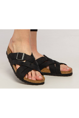 Birkenstock Lugano Oiled Leather Camberra | Old Black | Narrow