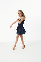 Willow Navy Satin Skort
