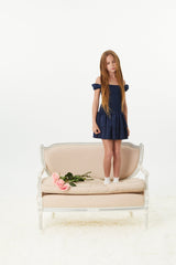 Lexi Cap Smocked Dress - Navy