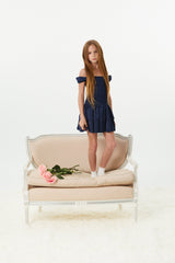 Lexi Cap Smocked Dress - Navy