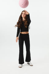 Mae Black Legging Flare