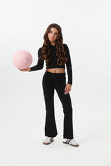 Mae Black Legging Flare