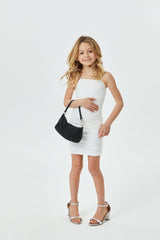 Noemi White Double Mesh Dress