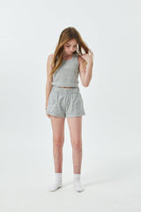Sammie Grey With Heart & Arrow Terry Shorts