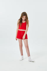 Harlow Camp Red Heart Cut Out Tank